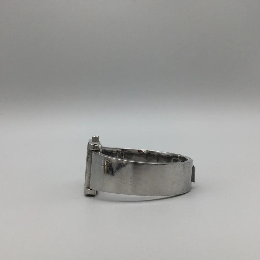 Fossil Womens Watch 25mm Square Silver Tone Steel FS-2563 New Battery 6.5